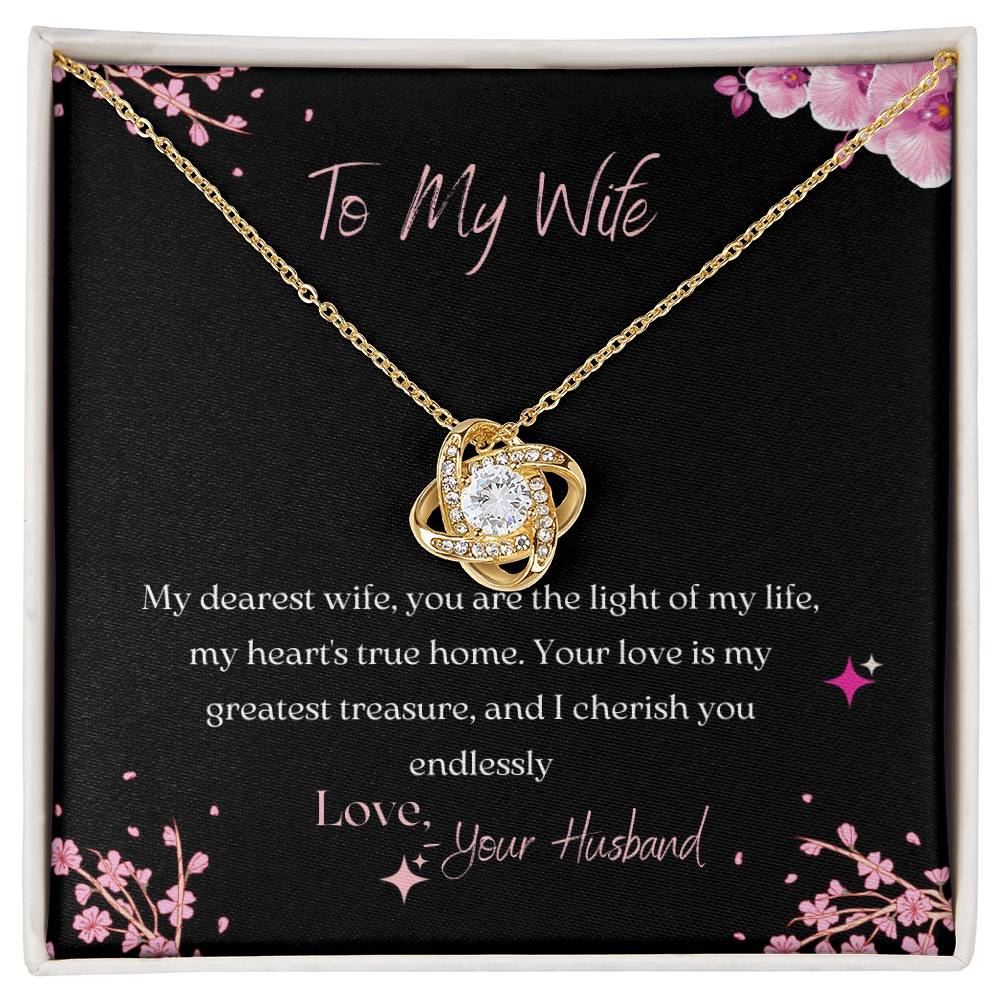 Loving you! Love Knot Necklace, Wife Jewelry Gift, Anniversary Gift, Birthday gift