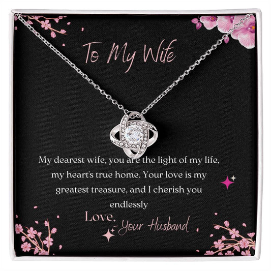 Loving you! Love Knot Necklace, Wife Jewelry Gift, Anniversary Gift, Birthday gift