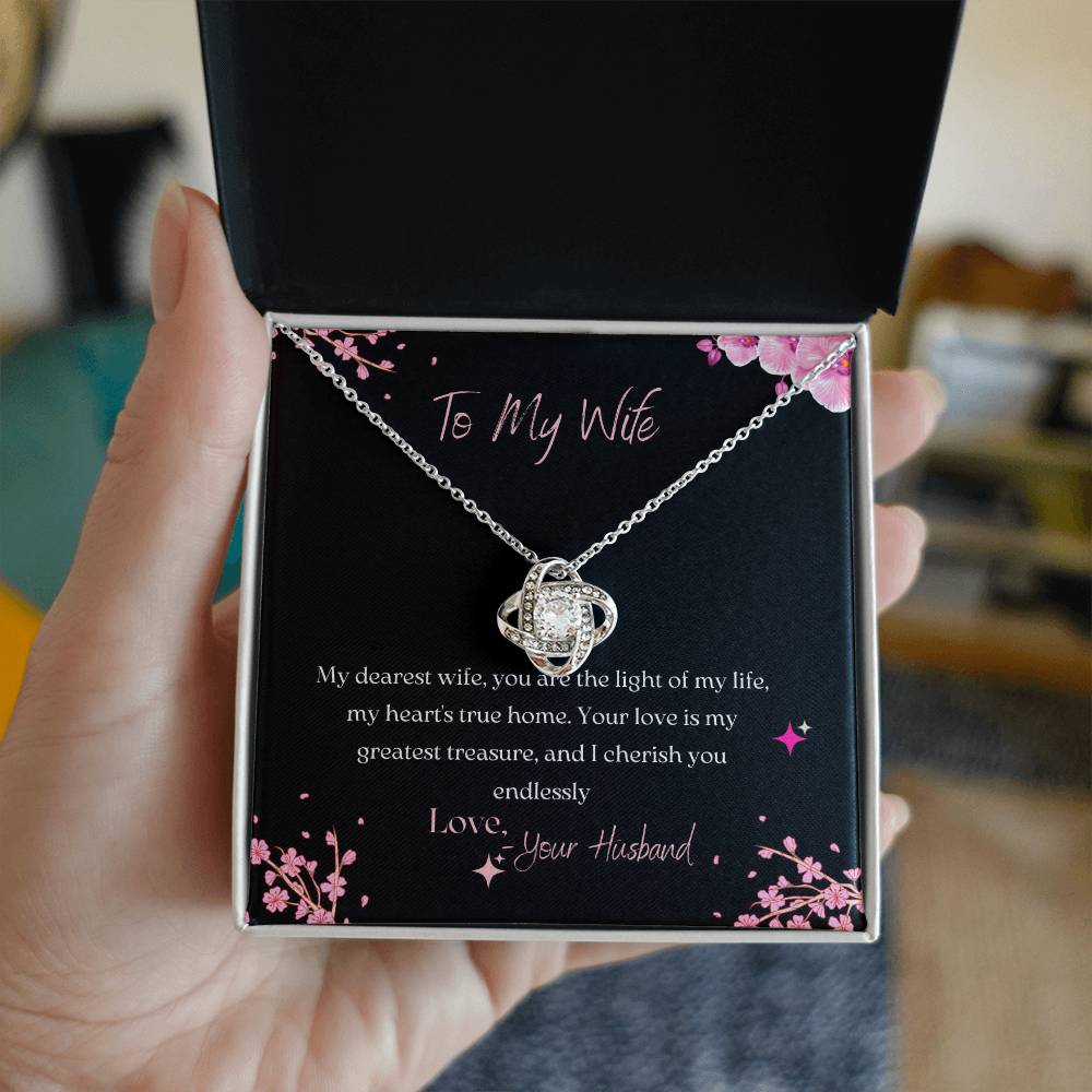 Loving you! Love Knot Necklace, Wife Jewelry Gift, Anniversary Gift, Birthday gift