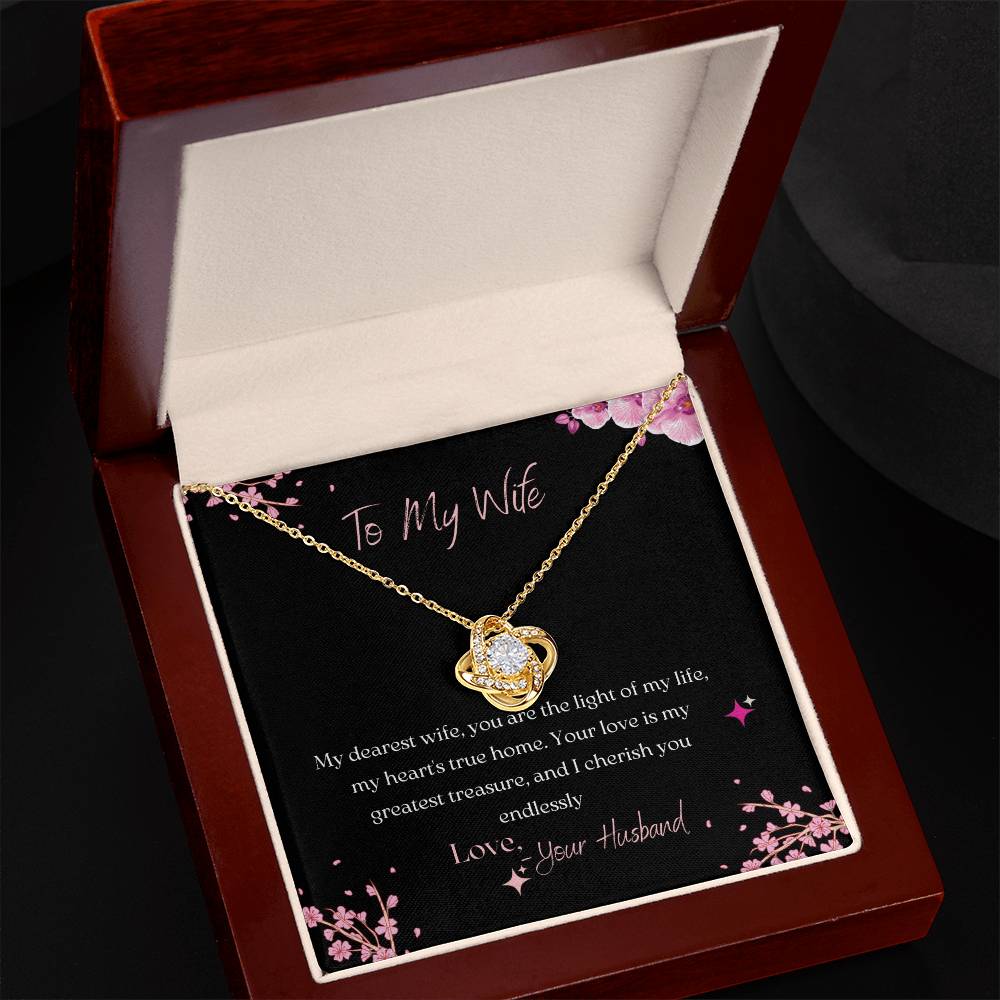 Loving you! Love Knot Necklace, Wife Jewelry Gift, Anniversary Gift, Birthday gift