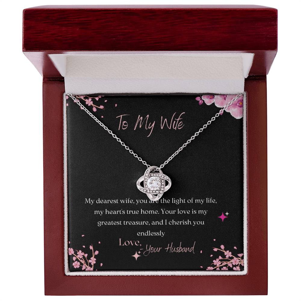 Loving you! Love Knot Necklace, Wife Jewelry Gift, Anniversary Gift, Birthday gift